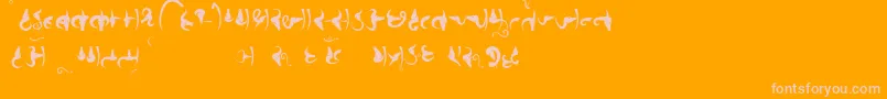 Bhains Font – Pink Fonts on Orange Background