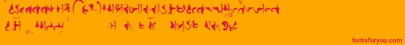 Bhains Font – Red Fonts on Orange Background