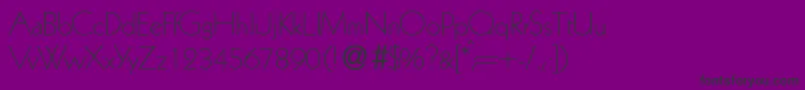 K791GeometricalLightRegular Font – Black Fonts on Purple Background