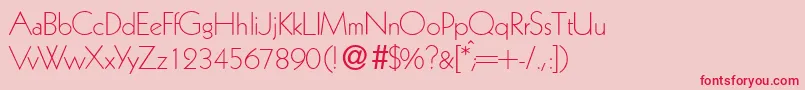 K791GeometricalLightRegular-Schriftart – Rote Schriften auf rosa Hintergrund