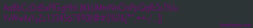 Czcionka Futurnr – fioletowe czcionki na czarnym tle