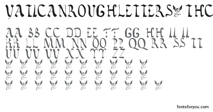 VaticanRoughLetters8thC-fontti – aakkoset, numerot, erikoismerkit