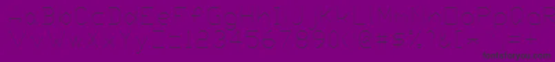 Proxy2-Schriftart – Schwarze Schriften auf violettem Hintergrund