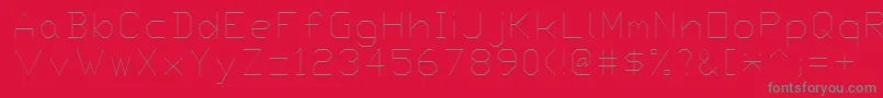 フォントProxy2 – 赤い背景に灰色の文字
