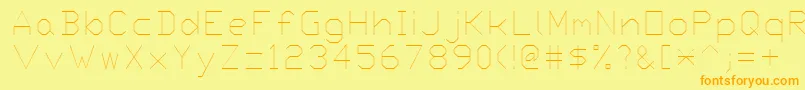 Proxy2 Font – Orange Fonts on Yellow Background
