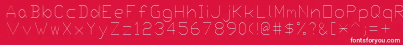 Proxy2 Font – White Fonts on Red Background