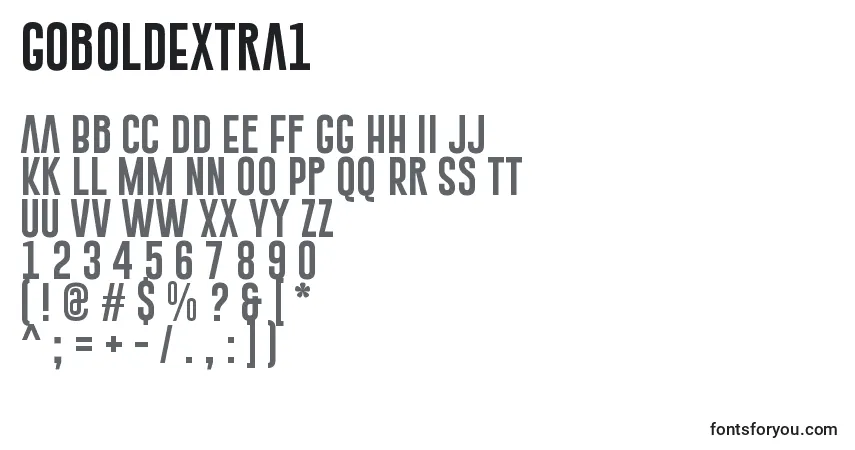 Schriftart GoboldExtra1 – Alphabet, Zahlen, spezielle Symbole
