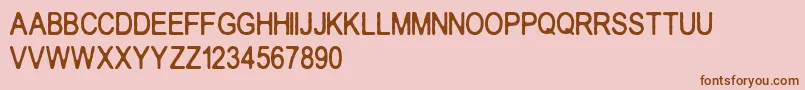 Crakos Font – Brown Fonts on Pink Background