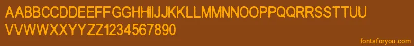 Crakos Font – Orange Fonts on Brown Background