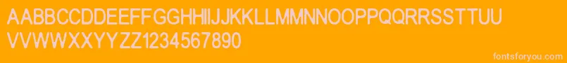 Crakos Font – Pink Fonts on Orange Background