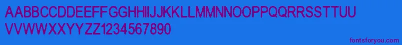 Crakos Font – Purple Fonts on Blue Background