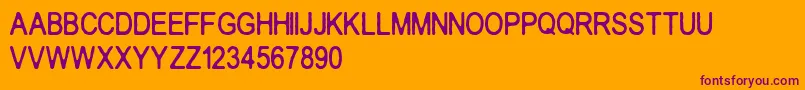 Crakos Font – Purple Fonts on Orange Background