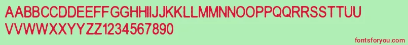 Crakos Font – Red Fonts on Green Background