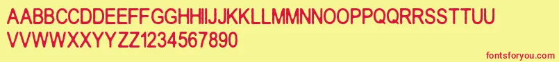 Crakos Font – Red Fonts on Yellow Background