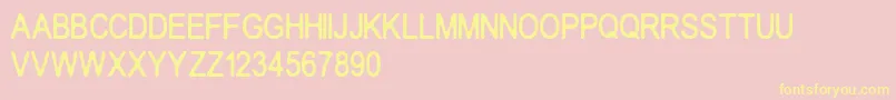 Crakos Font – Yellow Fonts on Pink Background