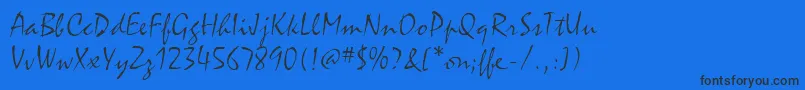MistralitcTtLight Font – Black Fonts on Blue Background
