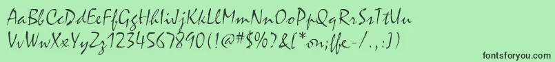 MistralitcTtLight Font – Black Fonts on Green Background
