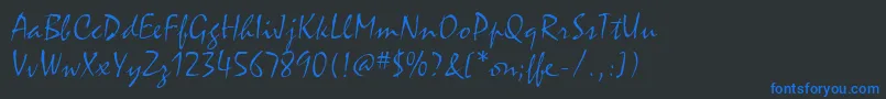 MistralitcTtLight Font – Blue Fonts on Black Background