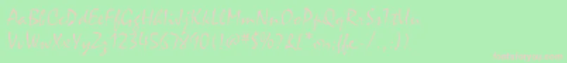 MistralitcTtLight Font – Pink Fonts on Green Background