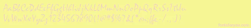 MistralitcTtLight Font – Pink Fonts on Yellow Background