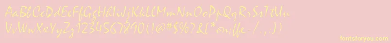 MistralitcTtLight Font – Yellow Fonts on Pink Background