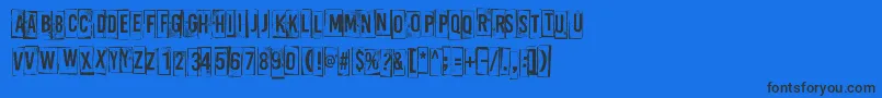 フォントABoxFor3 – 黒い文字の青い背景
