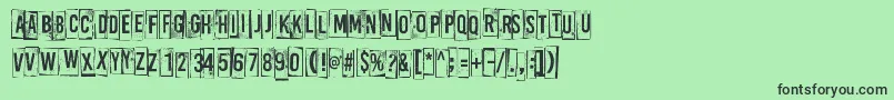 ABoxFor3 Font – Black Fonts on Green Background