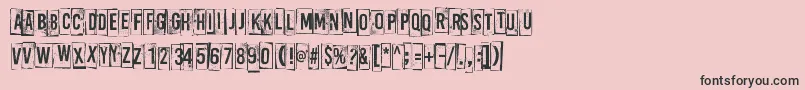 Шрифт ABoxFor3 – чёрные шрифты на розовом фоне