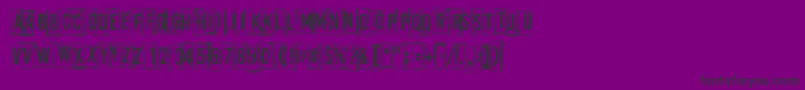ABoxFor3-fontti – mustat fontit violetilla taustalla