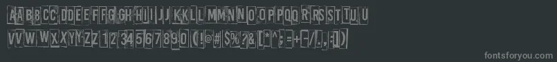 ABoxFor3 Font – Gray Fonts on Black Background