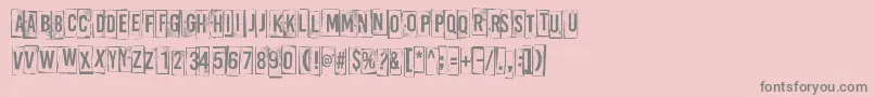 ABoxFor3 Font – Gray Fonts on Pink Background