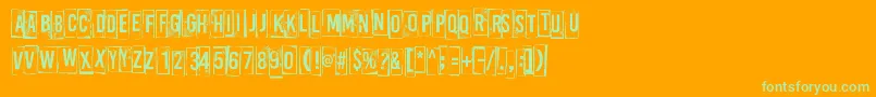 Шрифт ABoxFor3 – зелёные шрифты на оранжевом фоне
