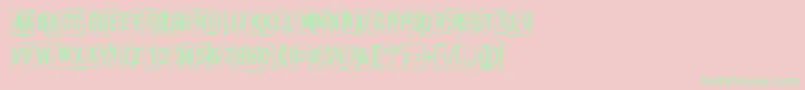 ABoxFor3 Font – Green Fonts on Pink Background