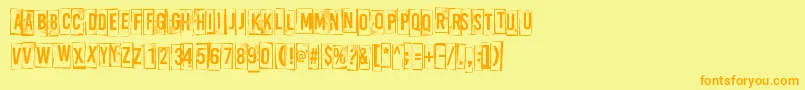 Шрифт ABoxFor3 – оранжевые шрифты на жёлтом фоне