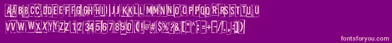 Fonte ABoxFor3 – fontes rosa em um fundo violeta