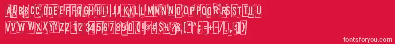 Шрифт ABoxFor3 – розовые шрифты на красном фоне