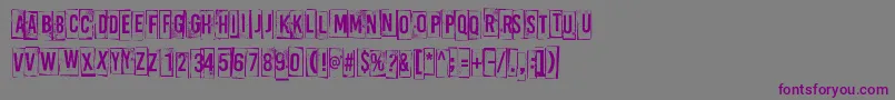 Шрифт ABoxFor3 – фиолетовые шрифты на сером фоне