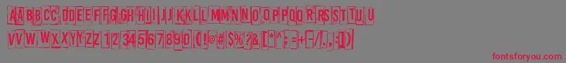 Шрифт ABoxFor3 – красные шрифты на сером фоне