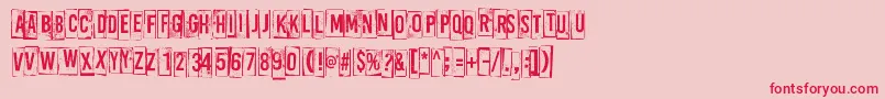 ABoxFor3 Font – Red Fonts on Pink Background