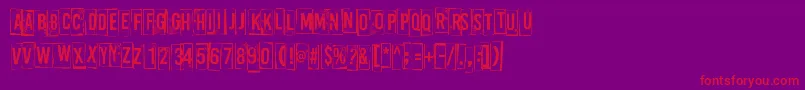 ABoxFor3 Font – Red Fonts on Purple Background