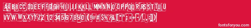 ABoxFor3 Font – White Fonts on Red Background