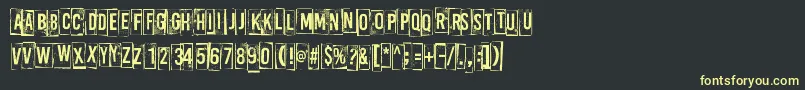 ABoxFor3 Font – Yellow Fonts on Black Background