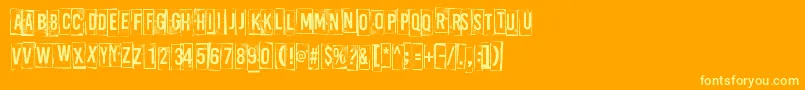 ABoxFor3 Font – Yellow Fonts on Orange Background