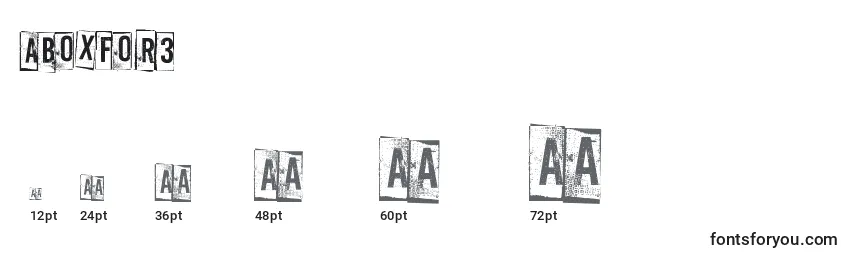 ABoxFor3 Font Sizes