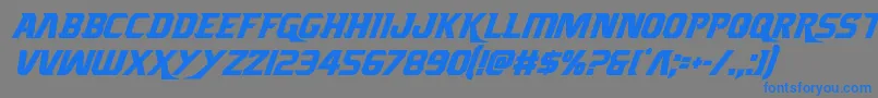 Borgsquadcondital Font – Blue Fonts on Gray Background