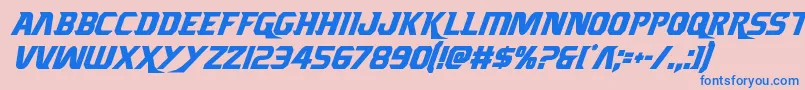 Borgsquadcondital Font – Blue Fonts on Pink Background