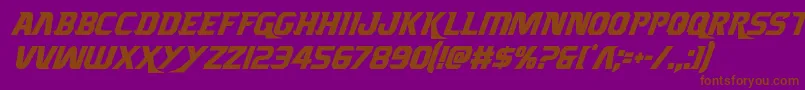 Borgsquadcondital Font – Brown Fonts on Purple Background