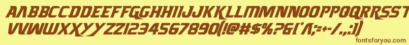 Borgsquadcondital Font – Brown Fonts on Yellow Background