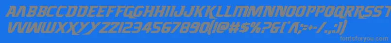 Borgsquadcondital Font – Gray Fonts on Blue Background
