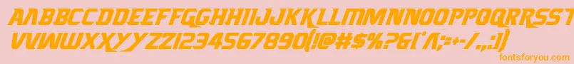 Borgsquadcondital Font – Orange Fonts on Pink Background